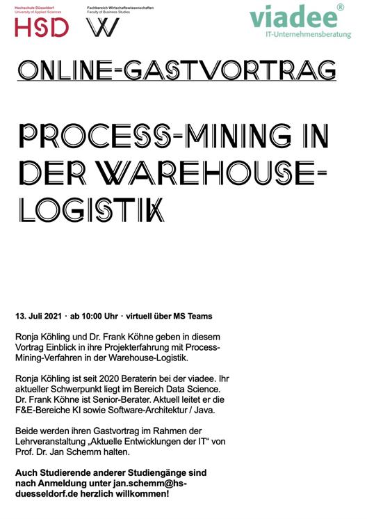 Gastvortrag „Process-Mining in der Warehouse-Logistik“
