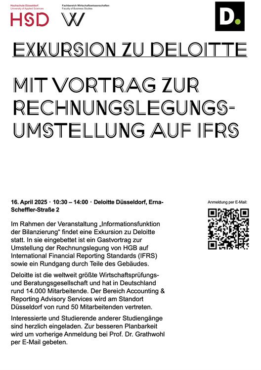 Exkursion zu Deloitte mit Vortrag zur Rechnungslegungsumstellung auf IFRS