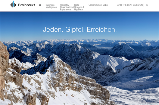 Titelseite der braincourt Homepage