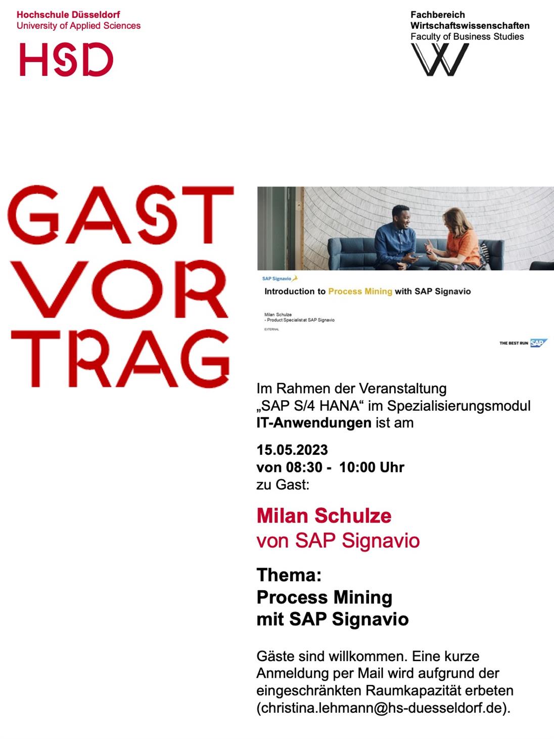 Gastvortrag Milan Schulze von SAP Signavio