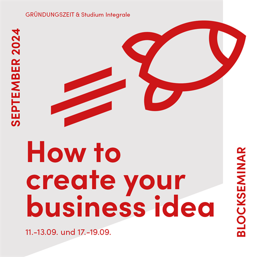 Blockseminar „How to create your business idea“ 