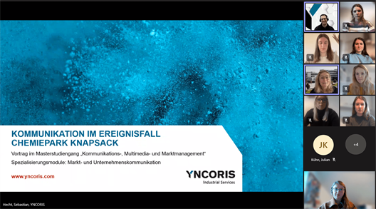 Präsentation Gastvortrag "Kommunikation im Ereignisfall Chemiepark Knapsack"