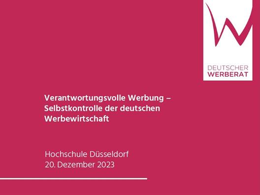 Am 18.12.2024 war Katja Heintschel von Heinegg, Geschäftsführerin des Zentralverbandes der deutschen Werbewirtschaft und des Deutschen Werberates, erneut zu Gast in der Vorlesung Wirtschafts- und Medienethik von Frau Prof. Dr. Nicole Richter im Masterstudiengang Kommunikations-, Multimedia- und Marktmanagement.