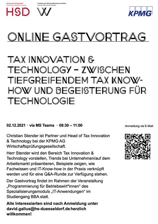 Christian Stender; Partner und Head of Tax Innovation & Technology bei der KPMG AG Wirtschaftsprüfungsgesellschaft.
