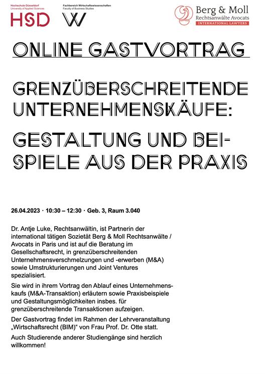 Dr. Antje Luke, Rechtsanwältin, ist Partnerin der international tätigen Sozietät Berg & Moll Rechtsanwälte / Avocats in Paris.