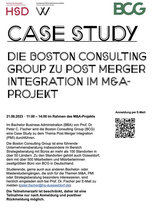 Case Study der Boston Consulting Group zu Post Merger Integration im M&A-Projekt