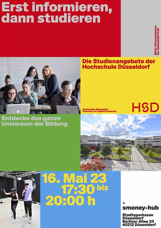 Kampagnen-Visual Erst informieren, dann studieren!