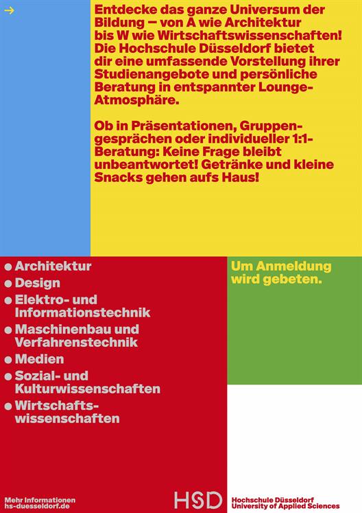 Kampagnen-Visual Erst informieren, dann studieren!