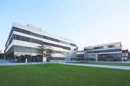 Bild des Neubaus der Hochschule Düsseldorf am Campus Derendorf, Gebäude 3