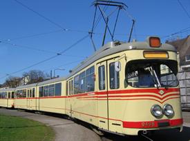 Historischer Speisewagen der Rheinbahn von 1960